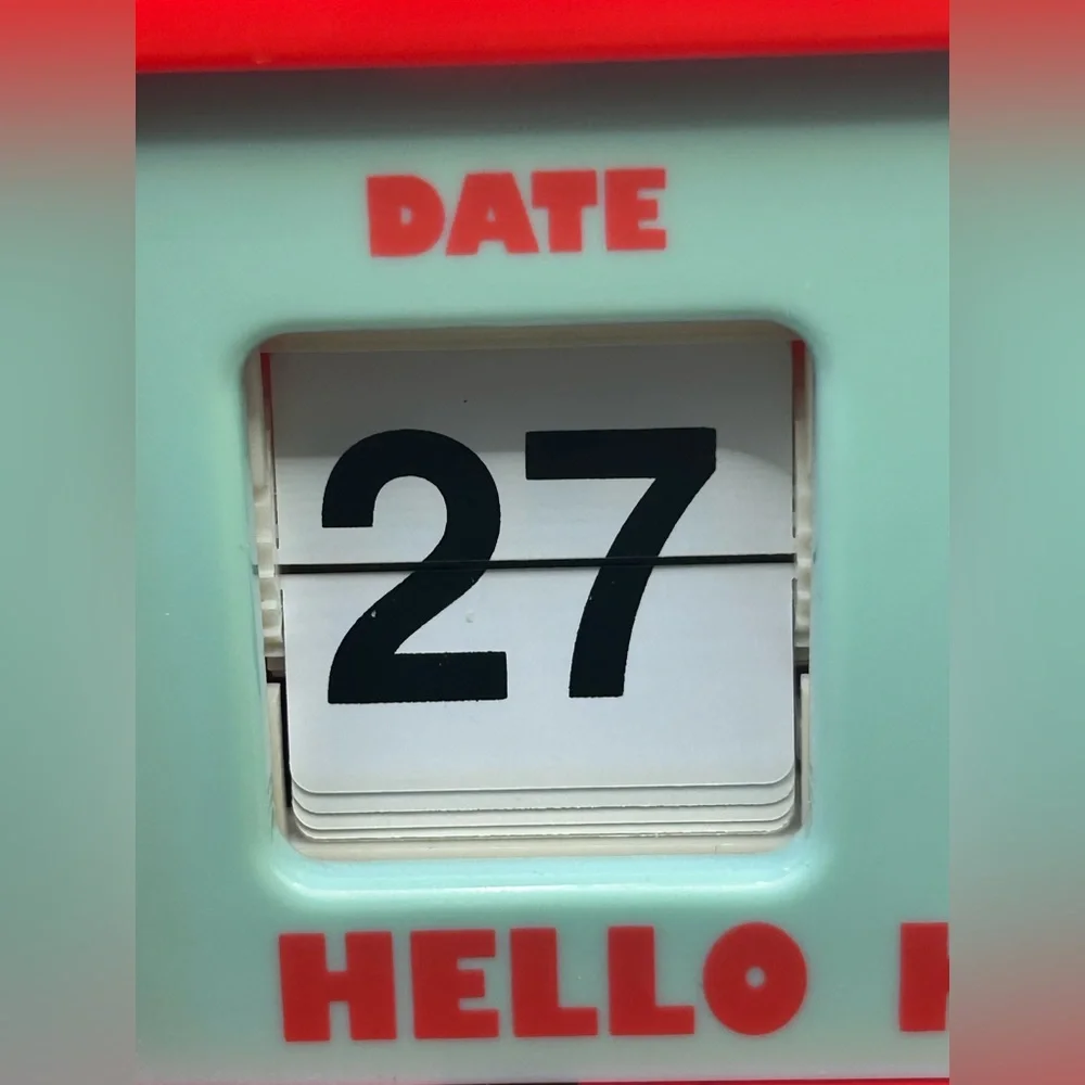 2008 Sanrio Hello Kitty & Hero Hello Kitty Perpetual Calendar Clock, Y2K Kawaii